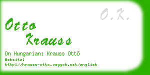 otto krauss business card